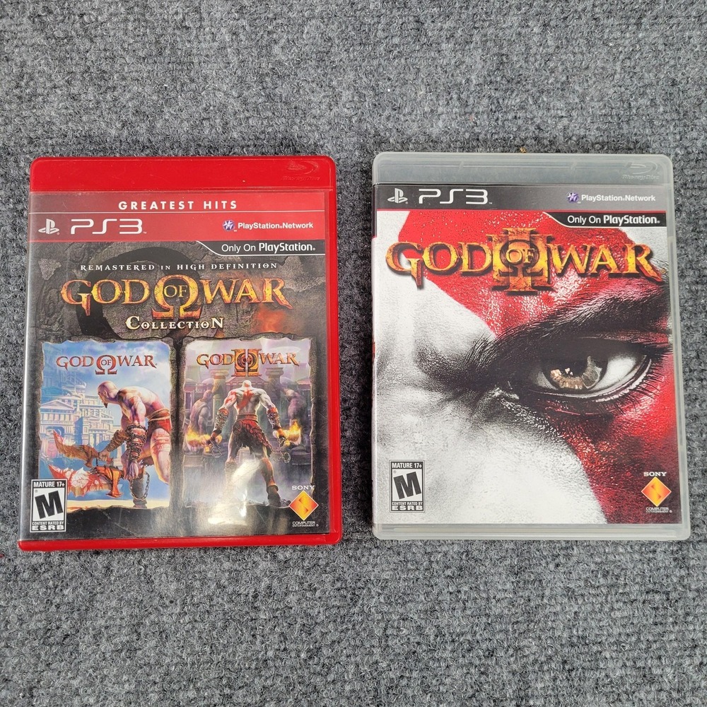 God Of War III + God Of War Collection PS3 Games M Sony NTSC-U/C Lot Manuals